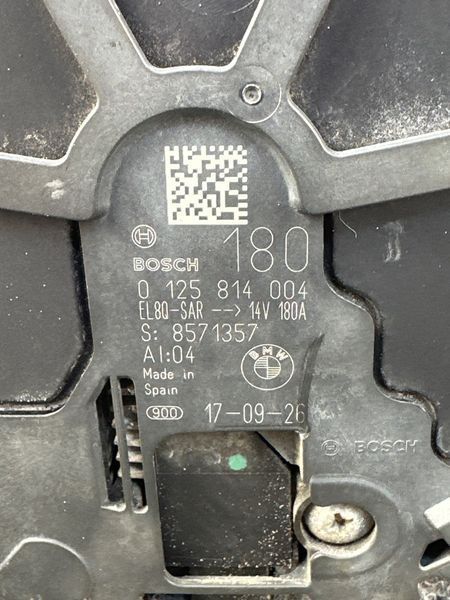 Генератор 180А BMW X3 G01 2018-2024 12318635480 12318635480 фото